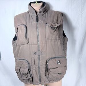 Wear‎ first Men's Tan Utility Vest XL Pockets Bird Watching Photography Fishing